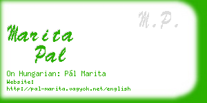 marita pal business card